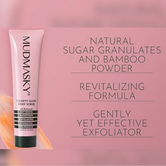 Mudmasky Velvety Glow Body Scrub - Pink 💖 - Picture 4 of 7